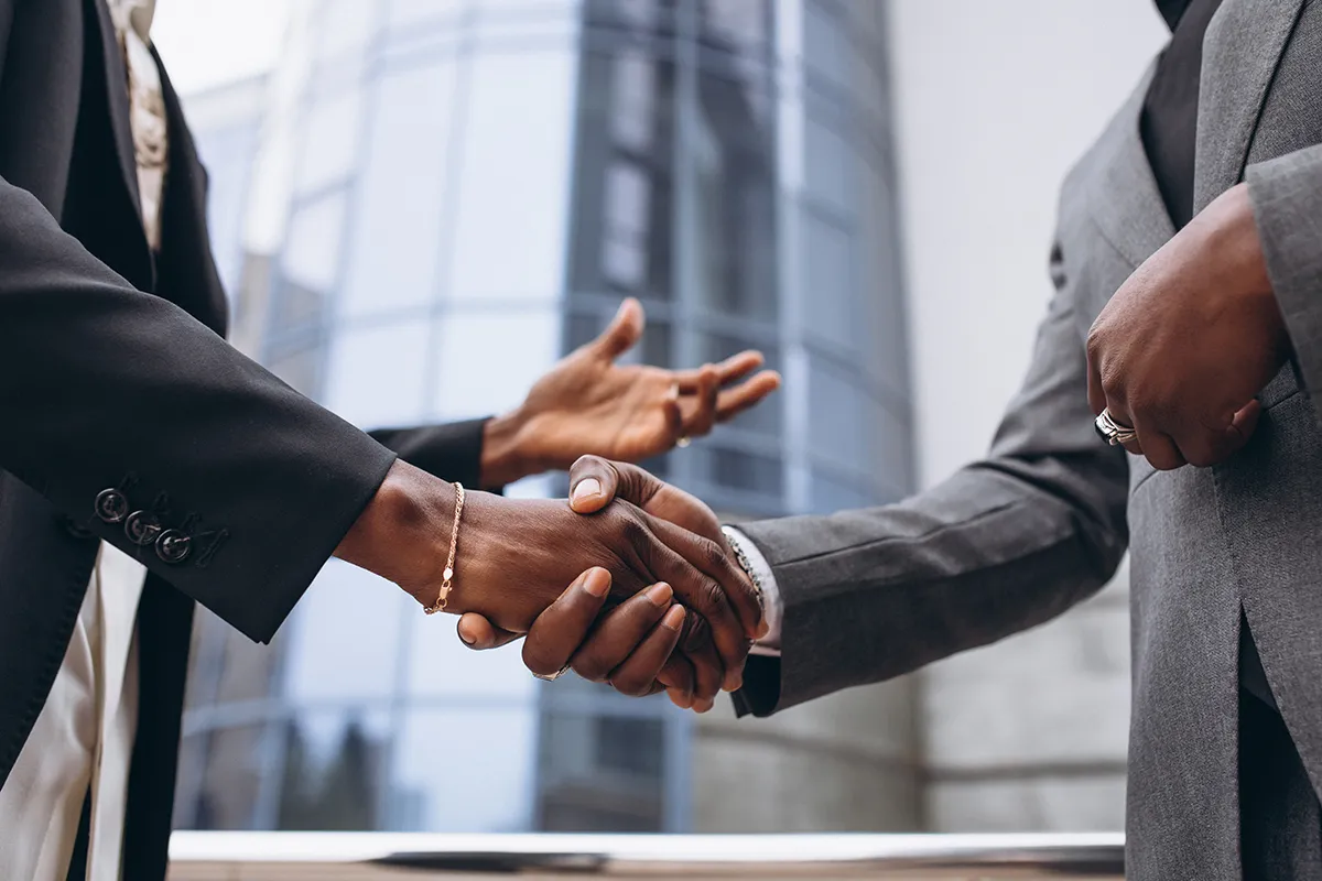 business male people shaking hands